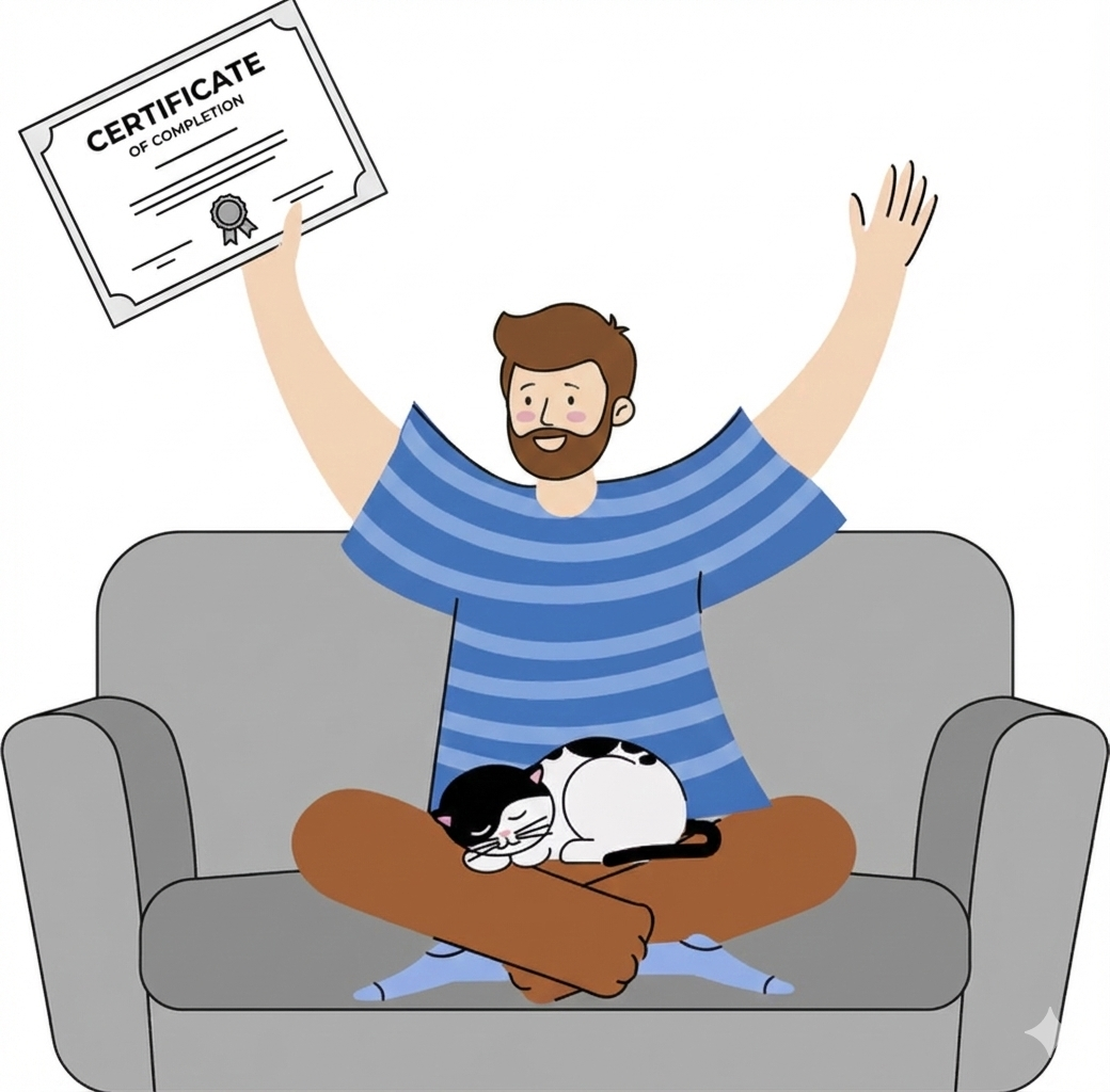 Technician celebrating EPA 608 certification